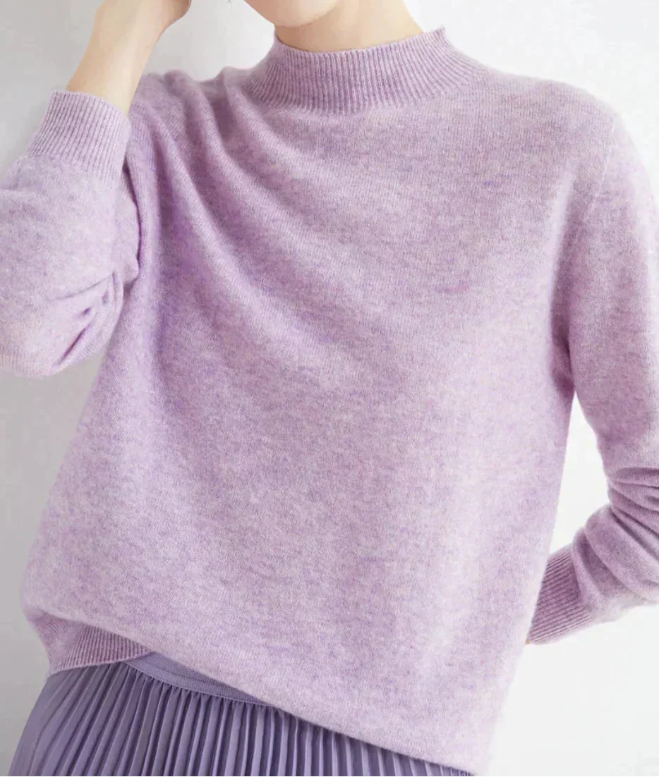 Mock Neck Knit Pullover