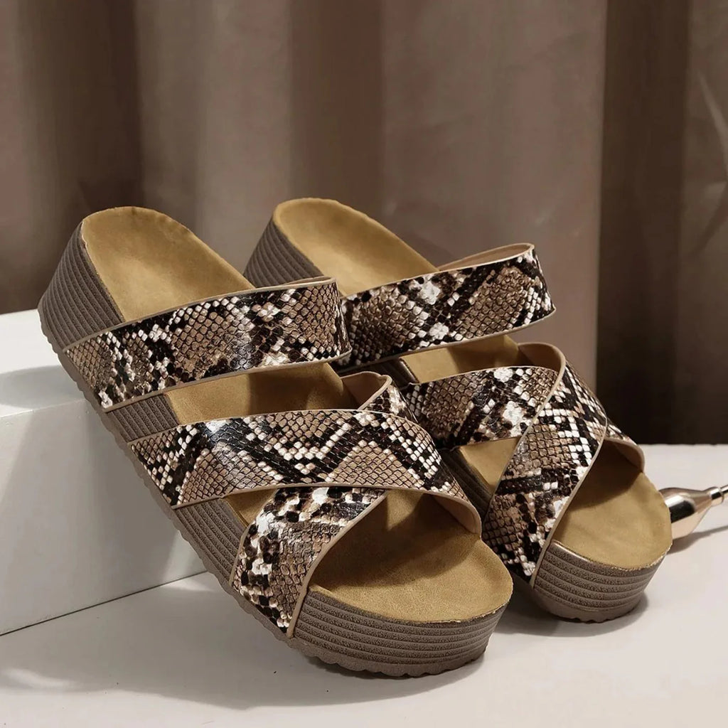 Orthopedic Leather Slide Sandals