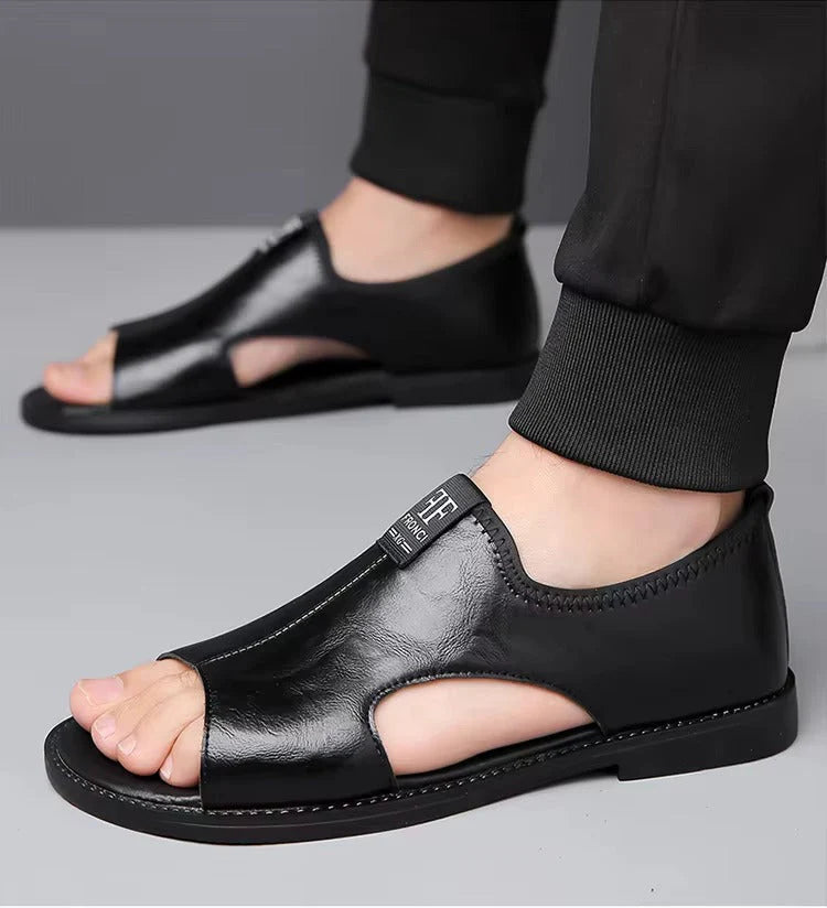 Open-Toe Slip-On Sandals