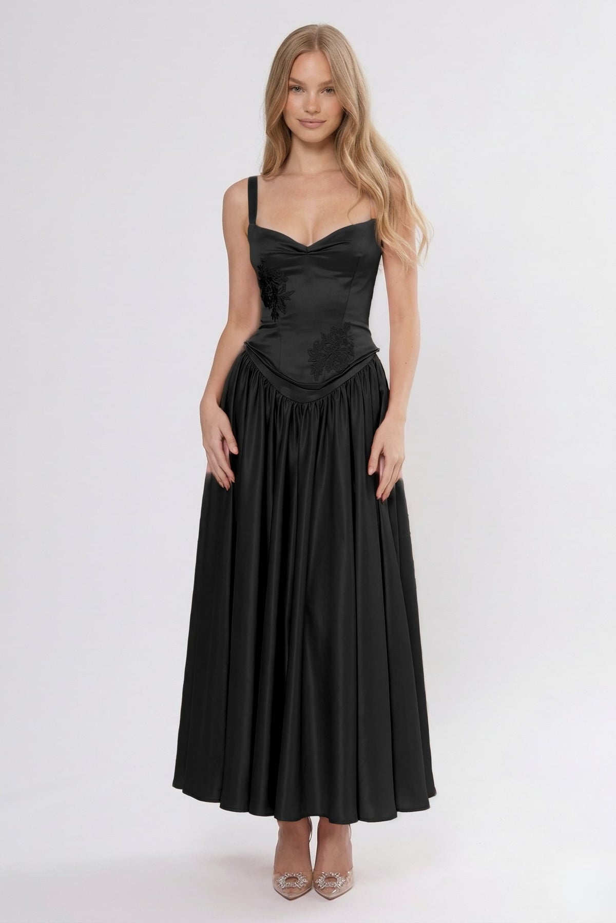 A-Line Ankle Length Off Shoulder Bridesmaid Dress