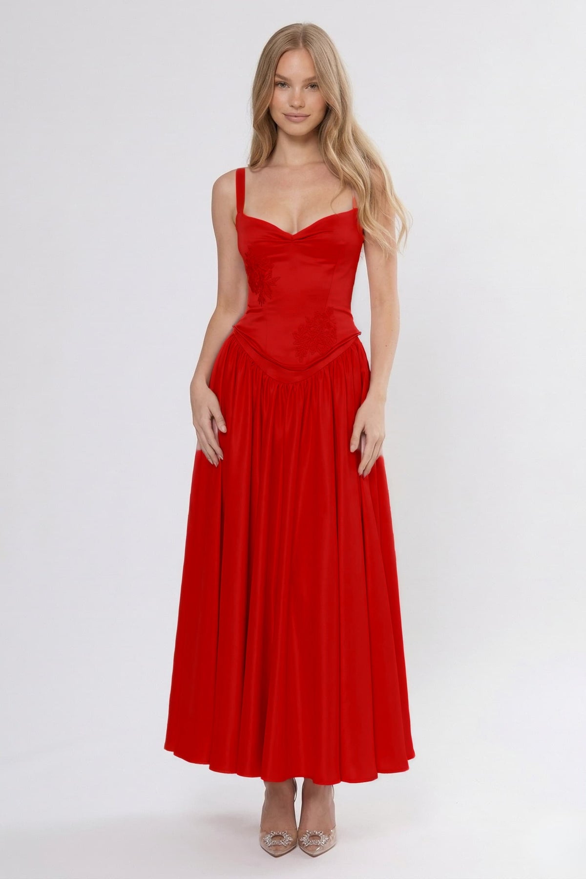 A-Line Ankle Length Off Shoulder Bridesmaid Dress