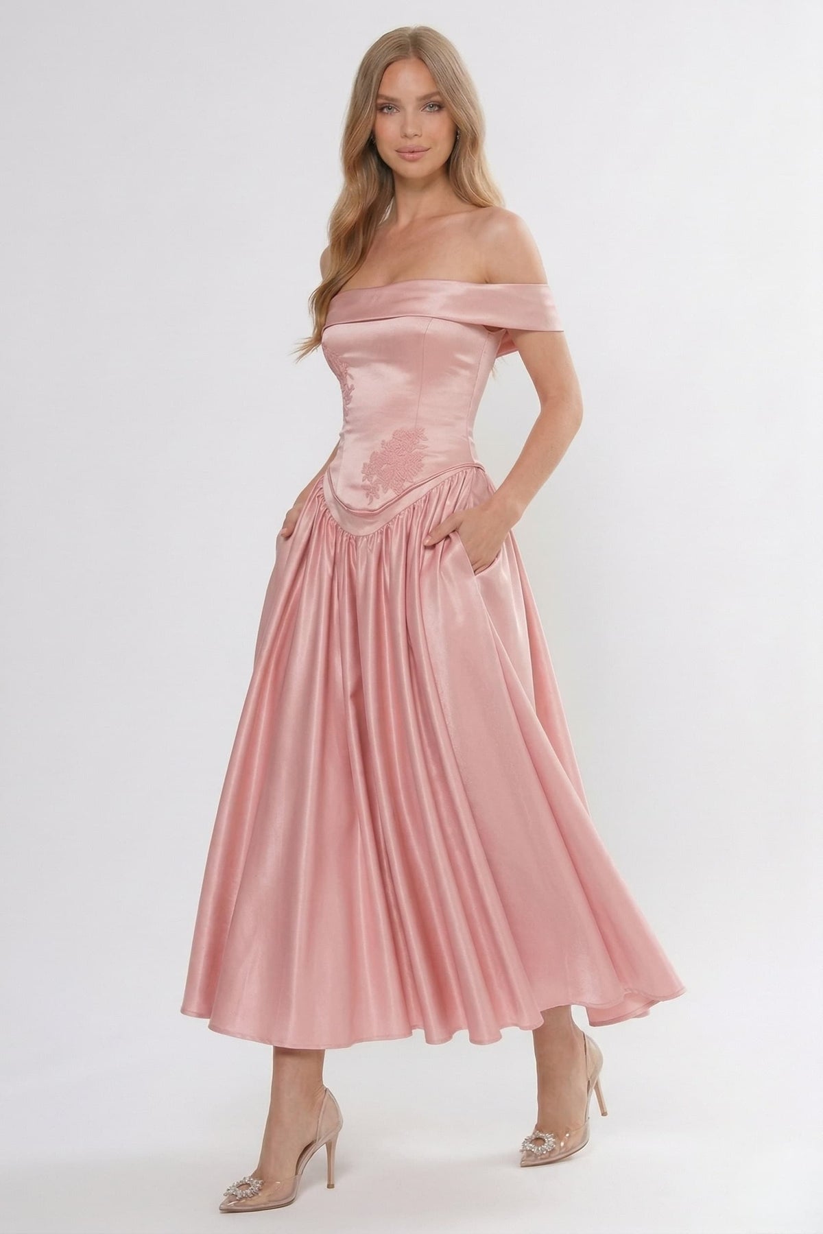 A-Line Ankle Length Cap Sleeve Bridesmaid Dress