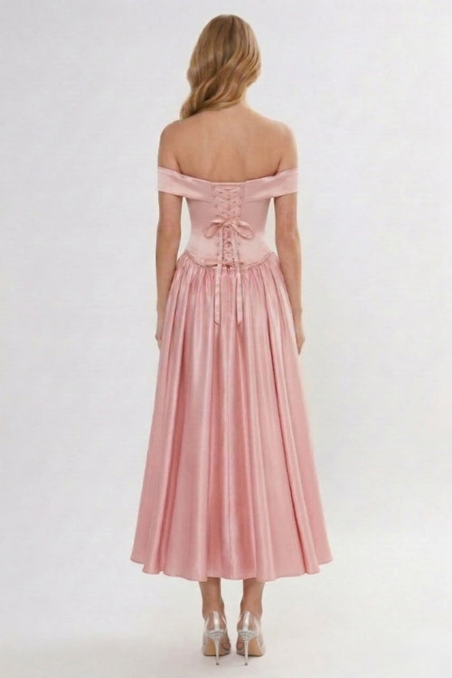 A-Line Ankle Length Cap Sleeve Bridesmaid Dress