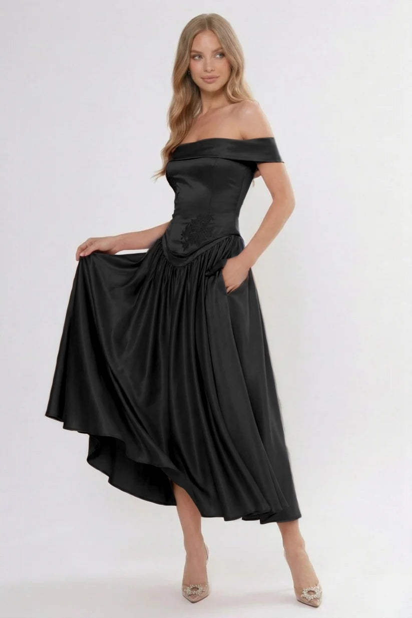 A-Line Ankle Length Cap Sleeve Bridesmaid Dress