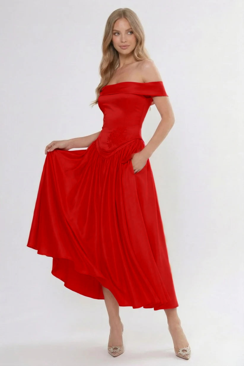 A-Line Ankle Length Cap Sleeve Bridesmaid Dress