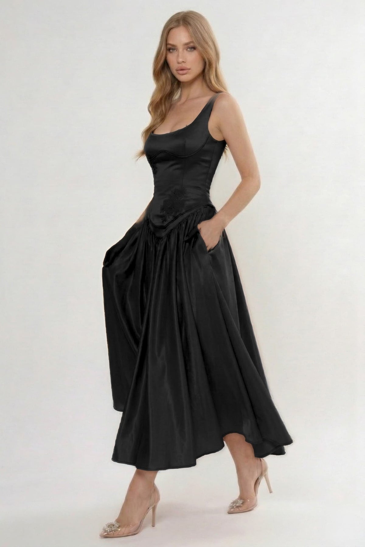 A-Line Ankle Length Halter Bridesmaid Dress