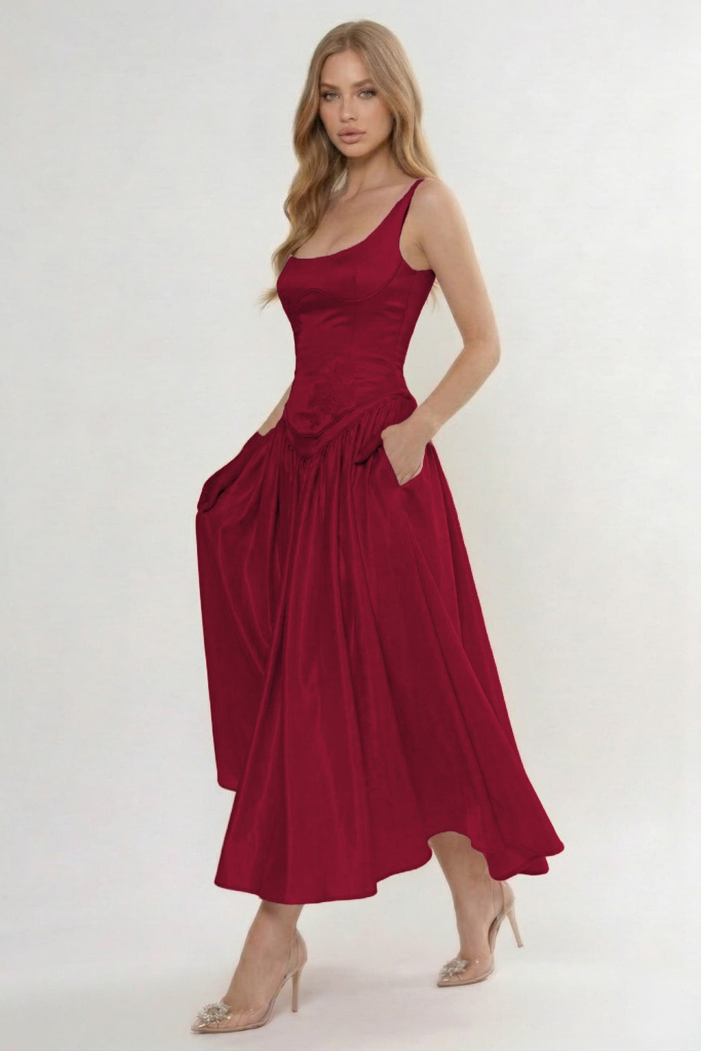 A-Line Ankle Length Halter Bridesmaid Dress