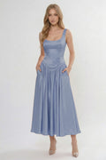 A-Line Ankle Length Halter Bridesmaid Dress