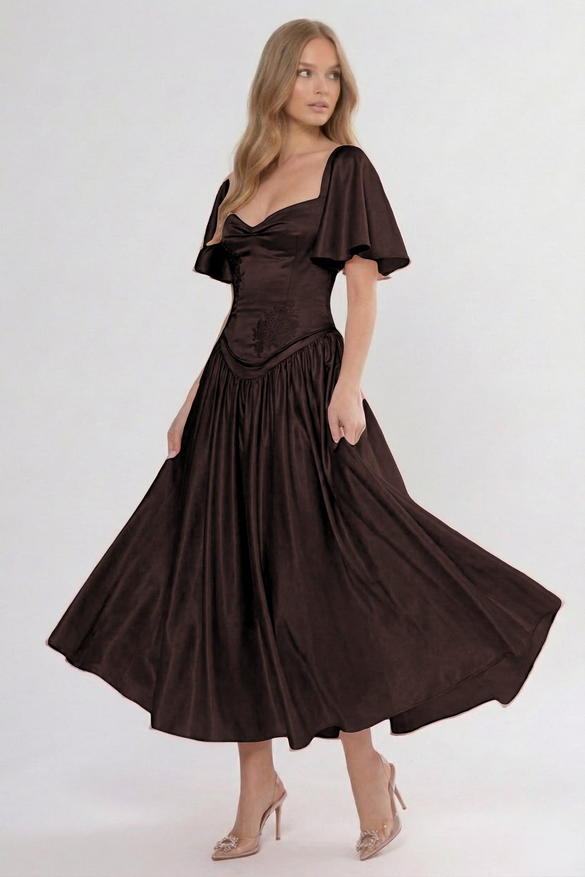A-Line Ankle Length Bridesmaid Dress