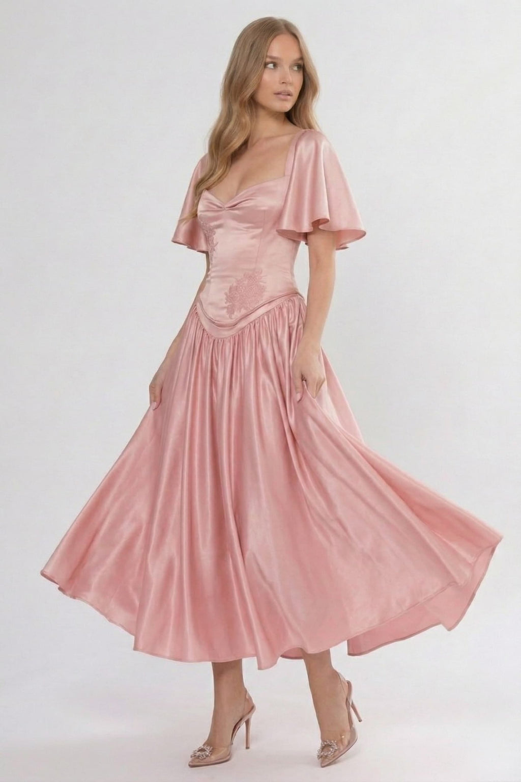 A-Line Ankle Length Bridesmaid Dress