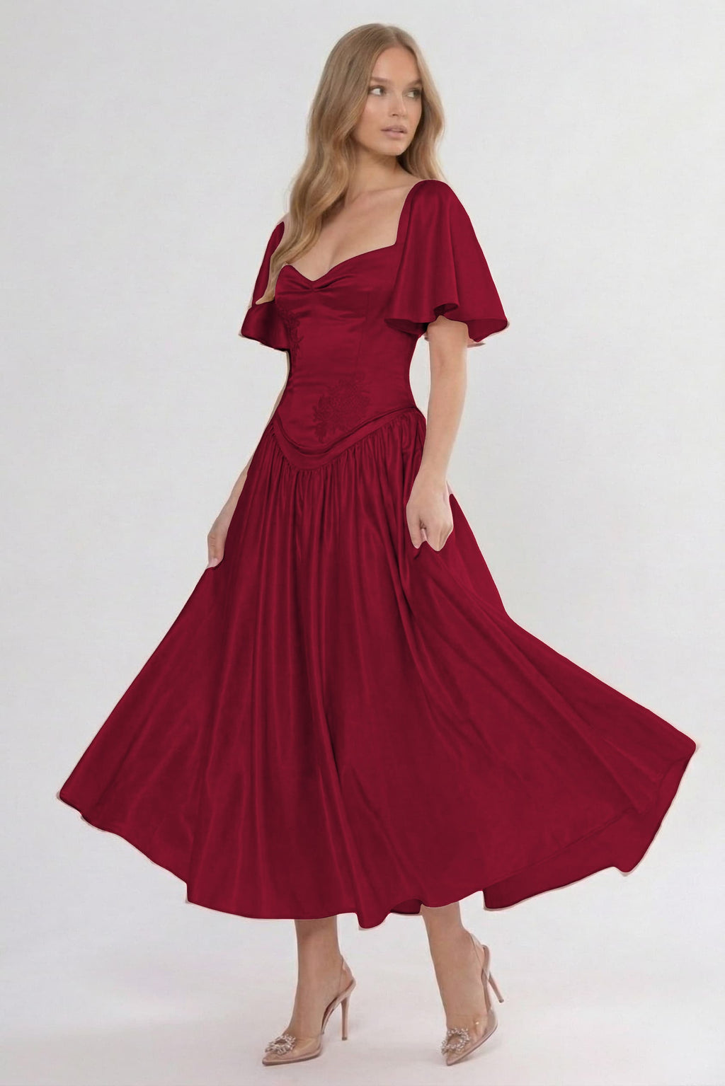A-Line Ankle Length Bridesmaid Dress