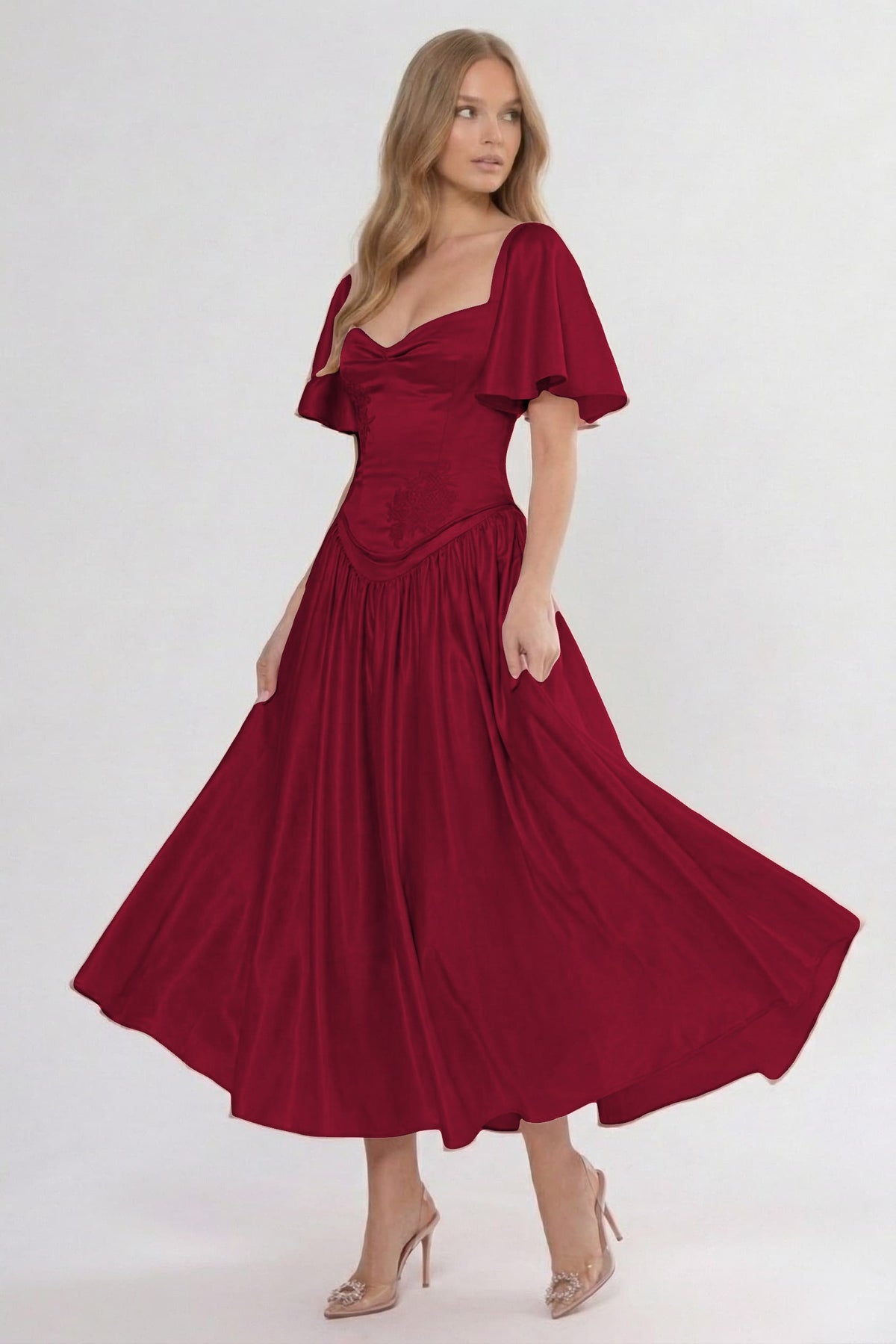 A-Line Ankle Length Bridesmaid Dress