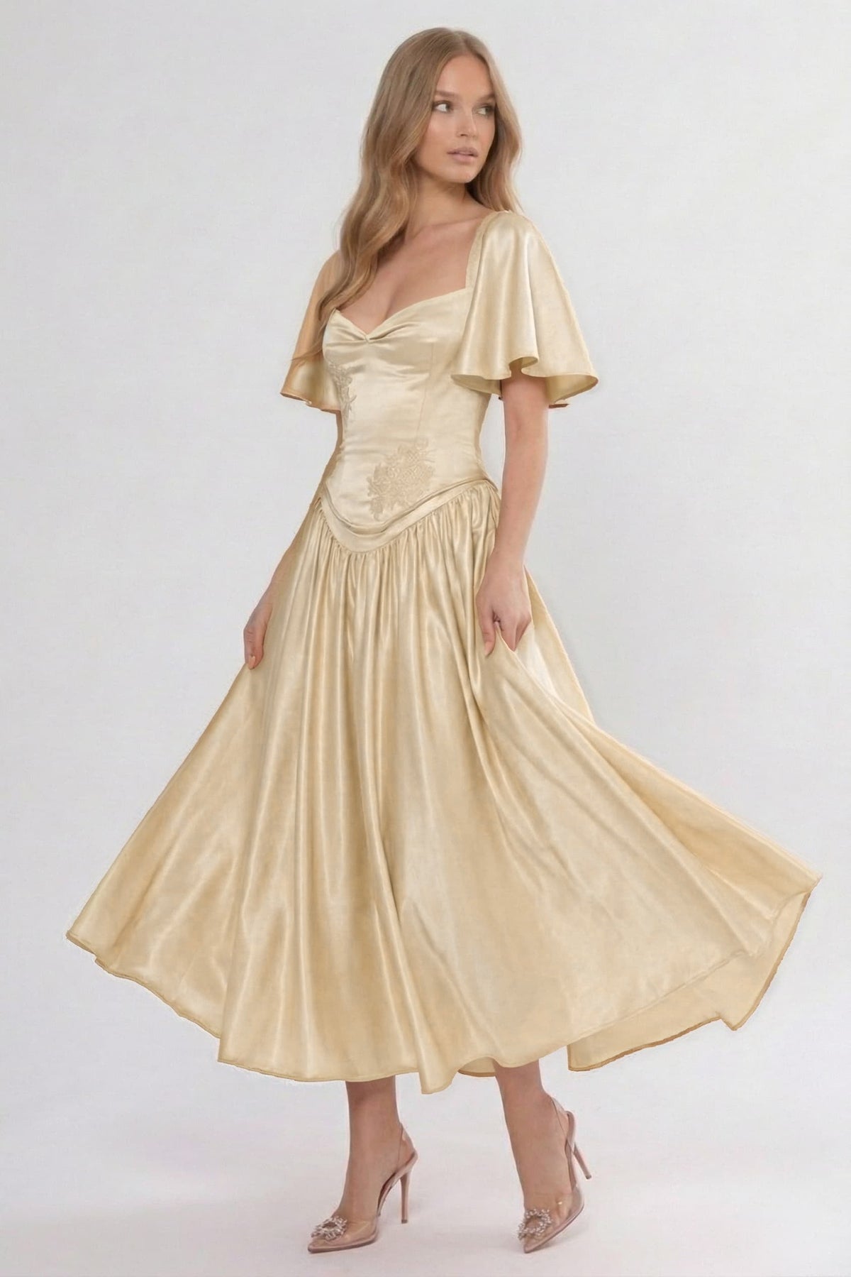 A-Line Ankle Length Bridesmaid Dress