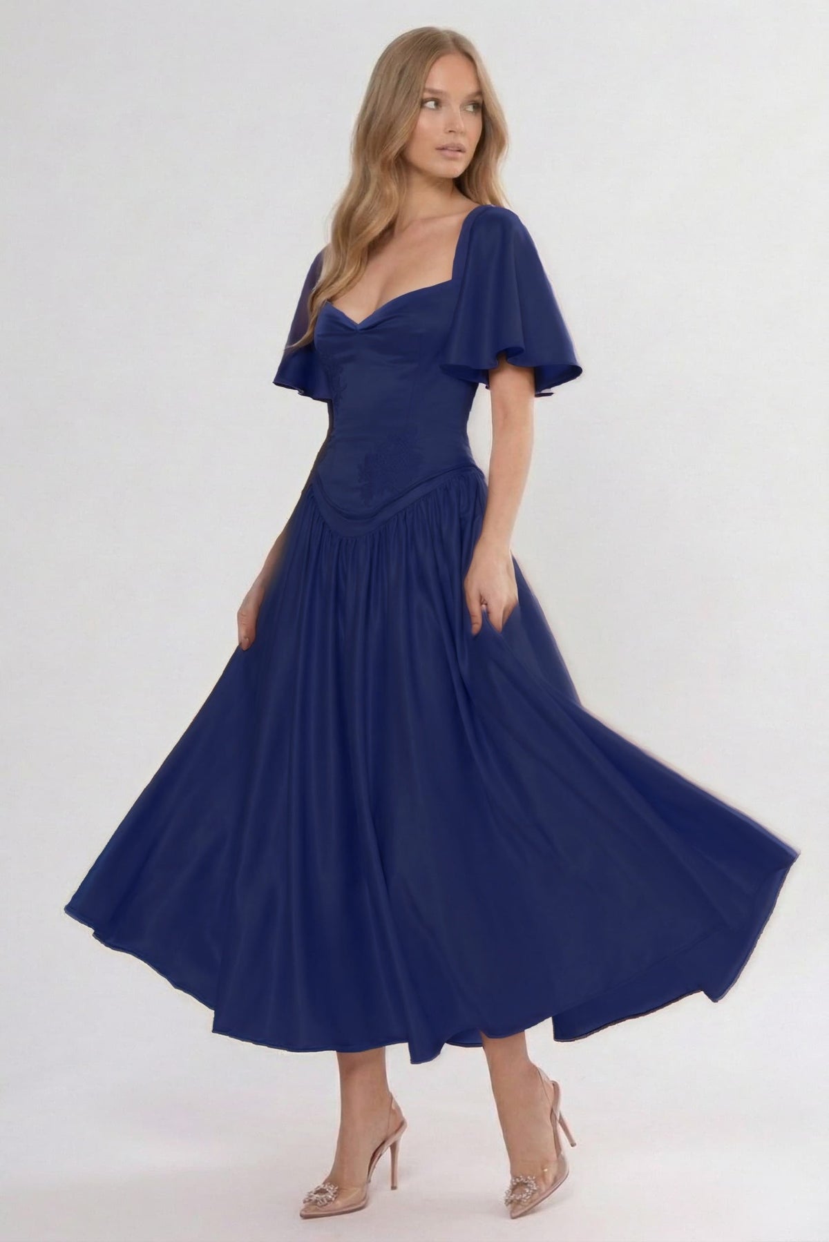 A-Line Ankle Length Bridesmaid Dress