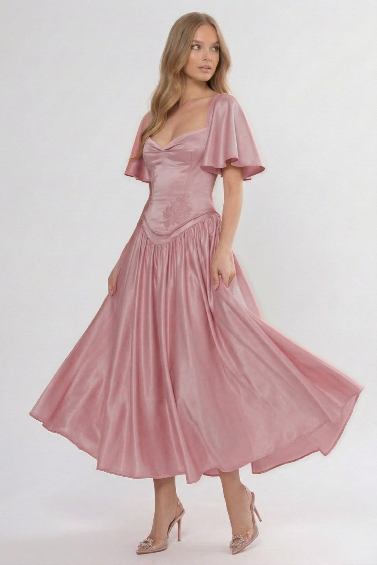 A-Line Ankle Length Bridesmaid Dress