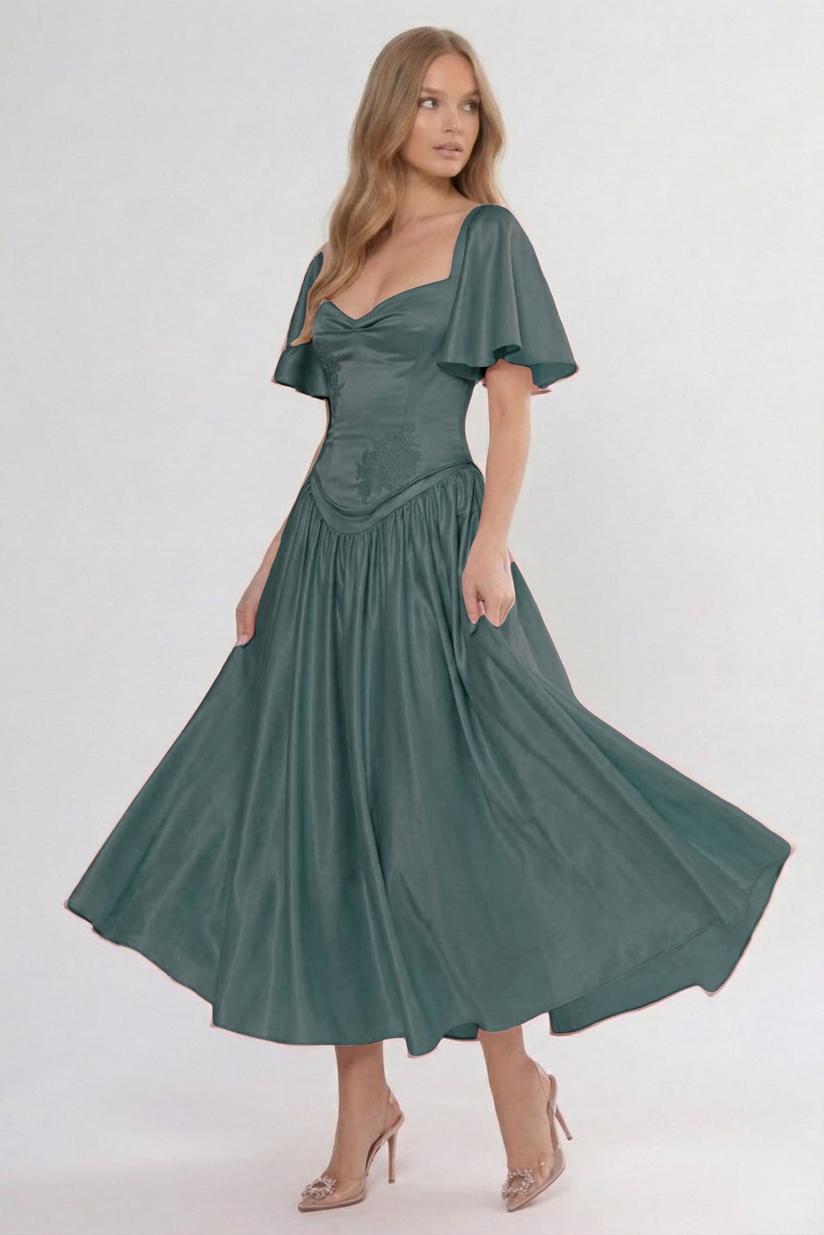 A-Line Ankle Length Bridesmaid Dress