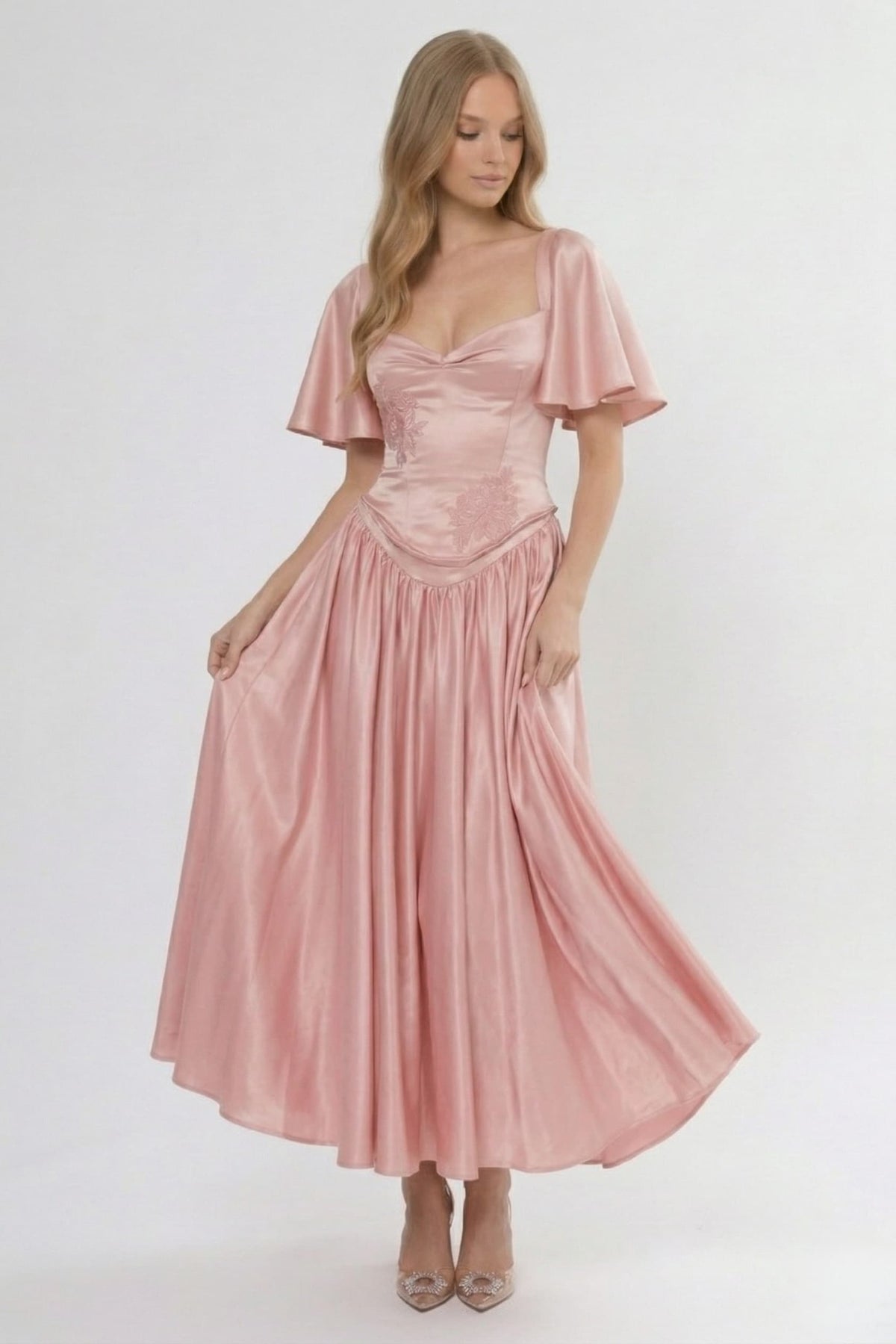 A-Line Ankle Length Bridesmaid Dress