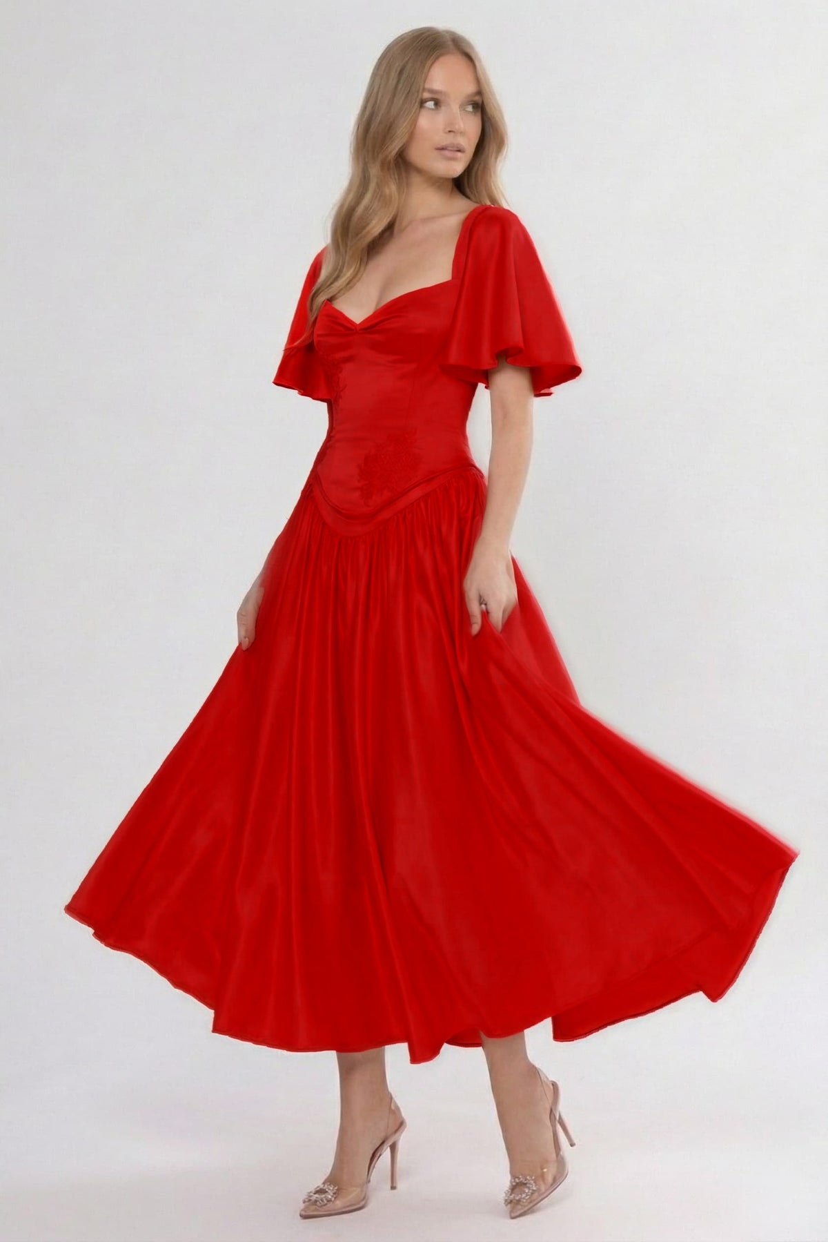 A-Line Ankle Length Bridesmaid Dress