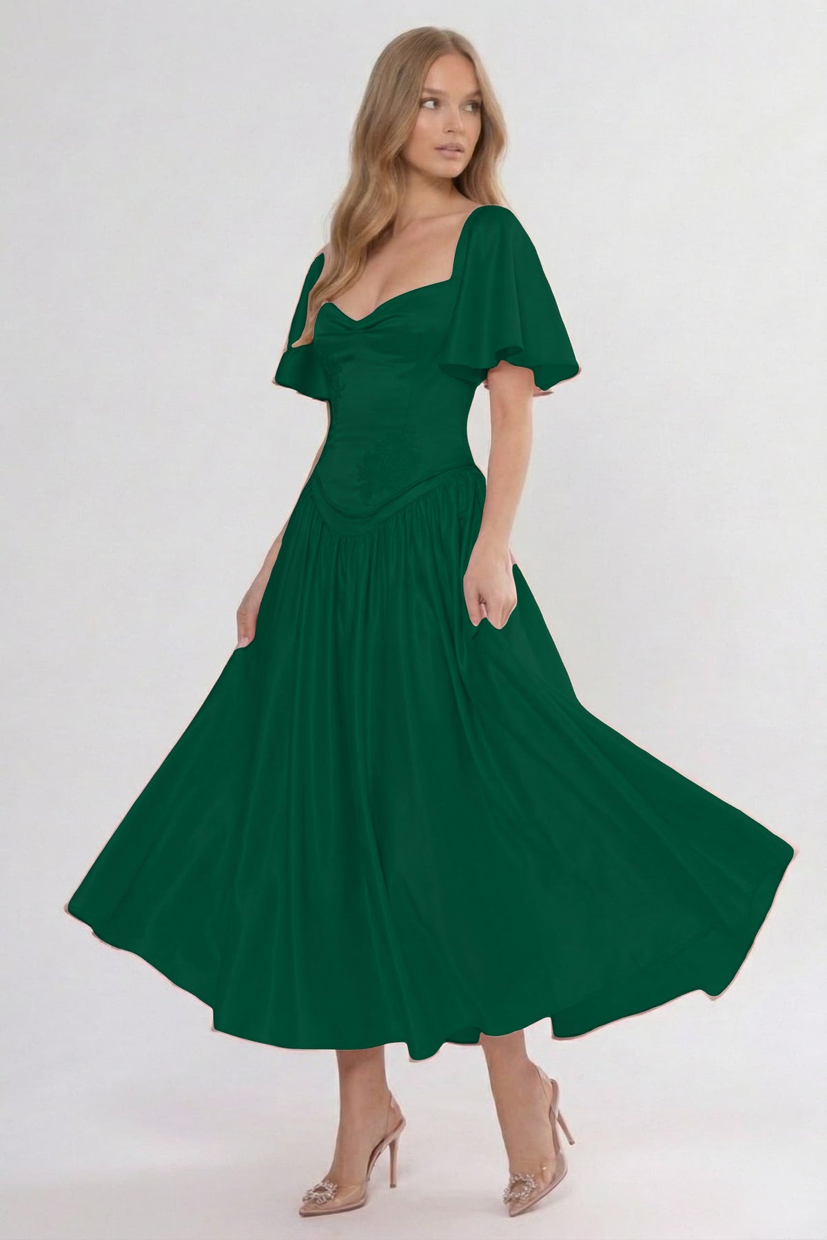 A-Line Ankle Length Bridesmaid Dress