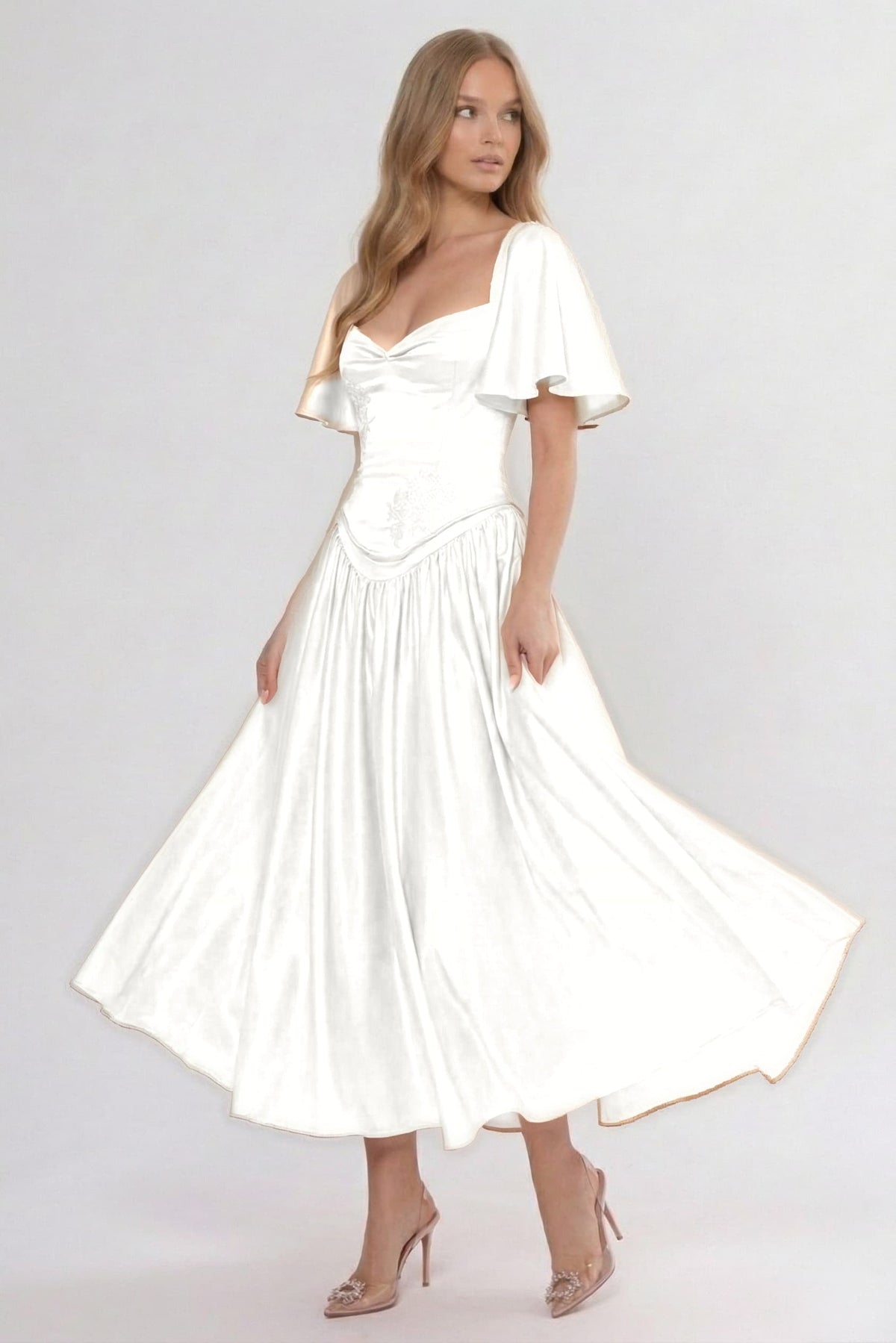 A-Line Ankle Length Bridesmaid Dress