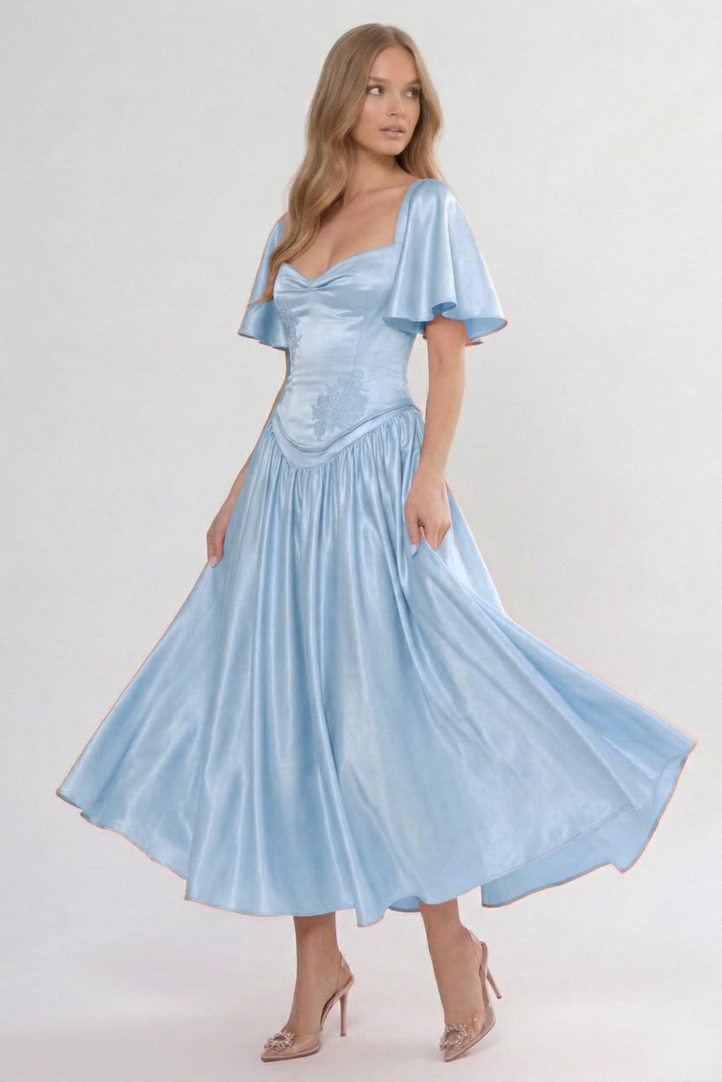A-Line Ankle Length Bridesmaid Dress