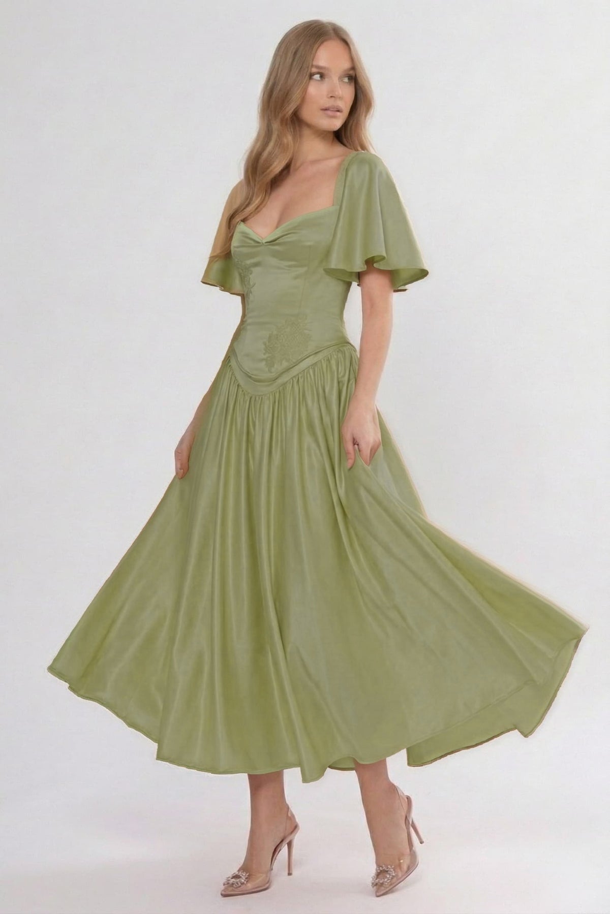 A-Line Ankle Length Bridesmaid Dress
