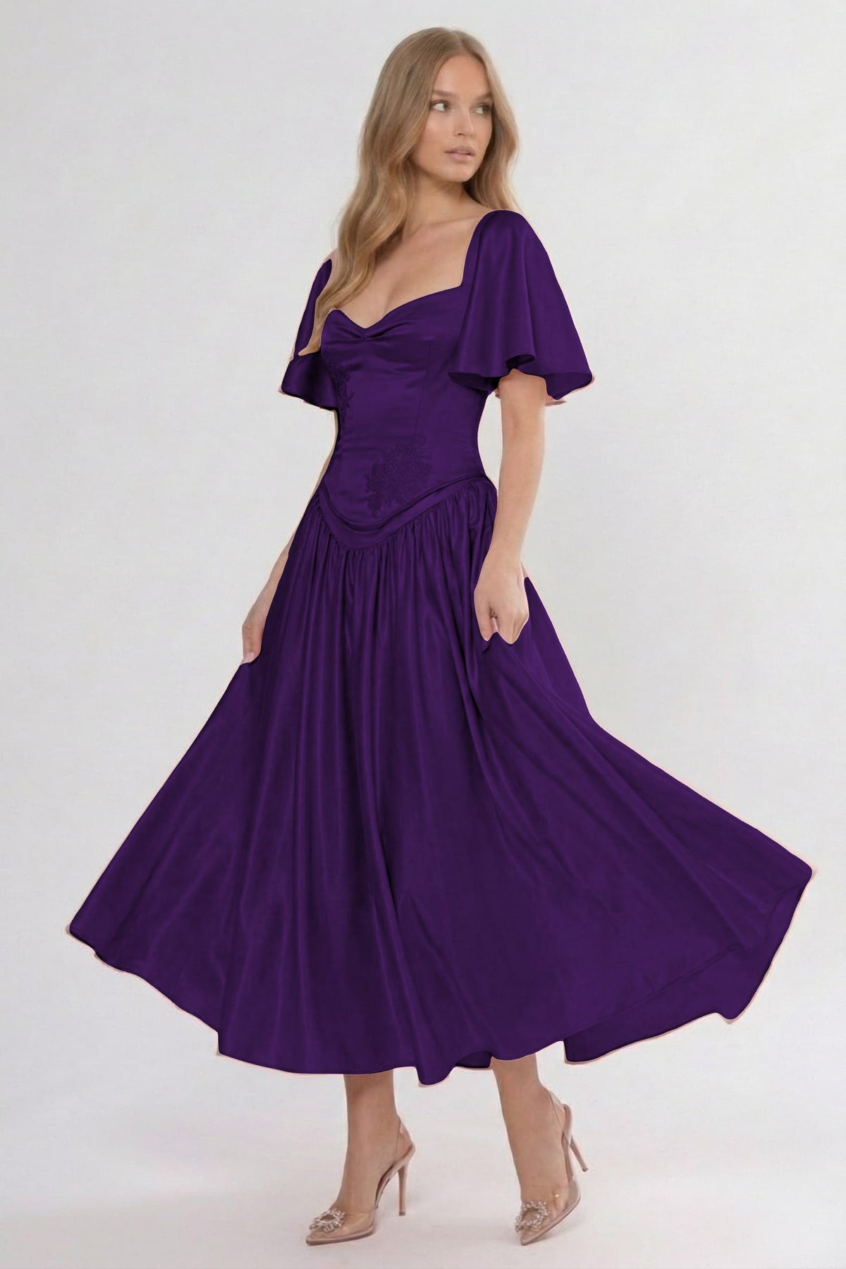 A-Line Ankle Length Bridesmaid Dress