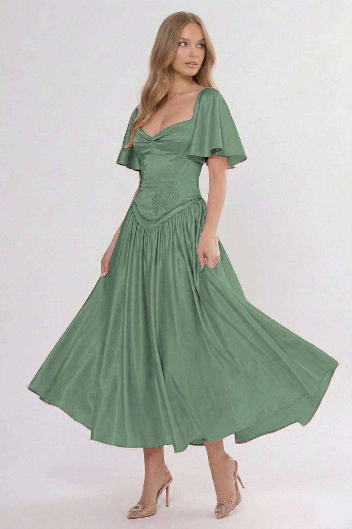A-Line Ankle Length Bridesmaid Dress
