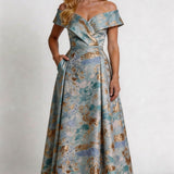 A-Line Floor Length Mother of the Bride Dress
