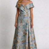 A-Line Floor Length Mother of the Bride Dress