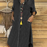 Denim Button-Down Shirt Dress