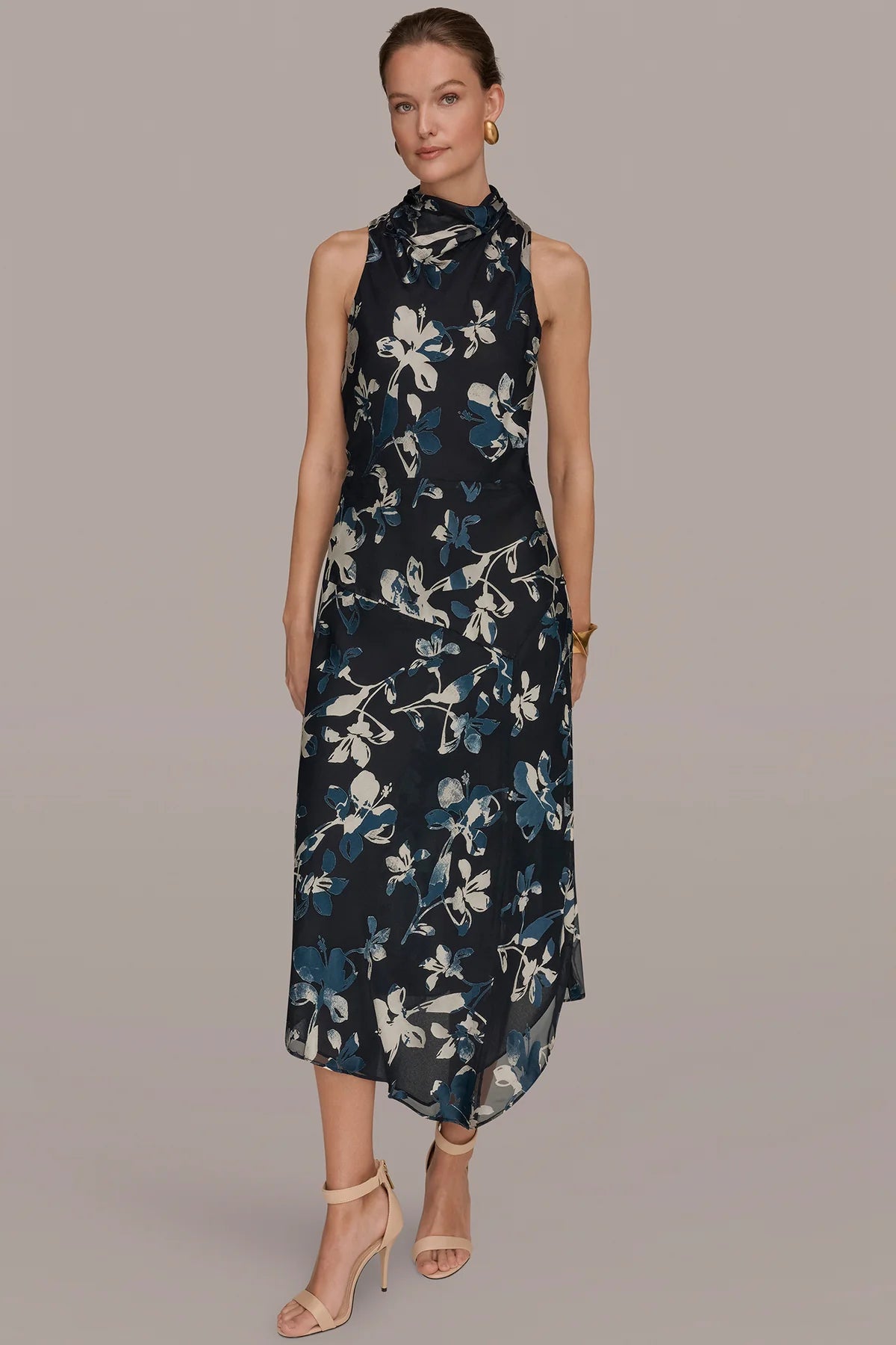 Floral Burnout Midi Dress