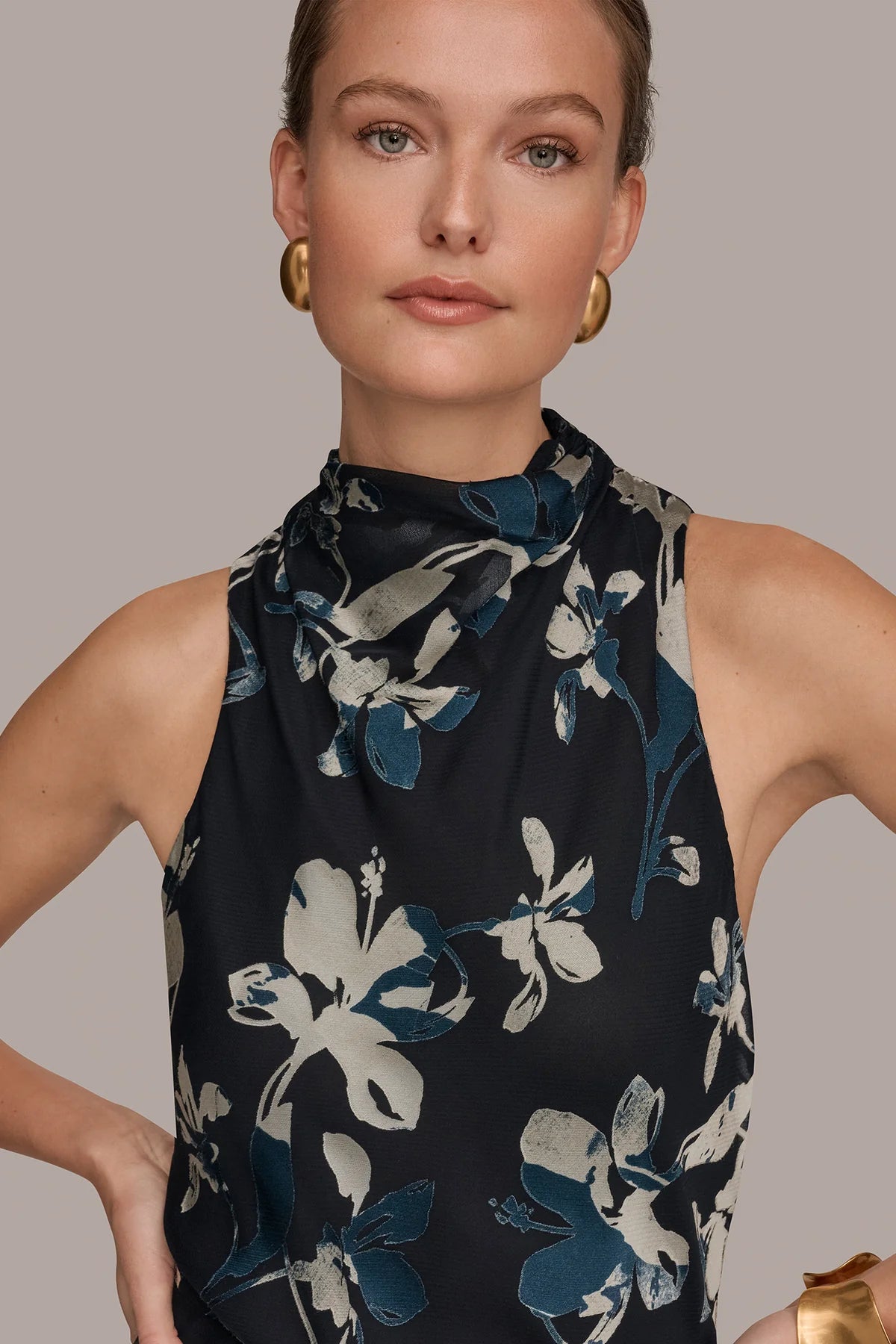 Floral Burnout Midi Dress