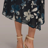 Floral Burnout Midi Dress