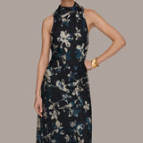 Floral Burnout Midi Dress