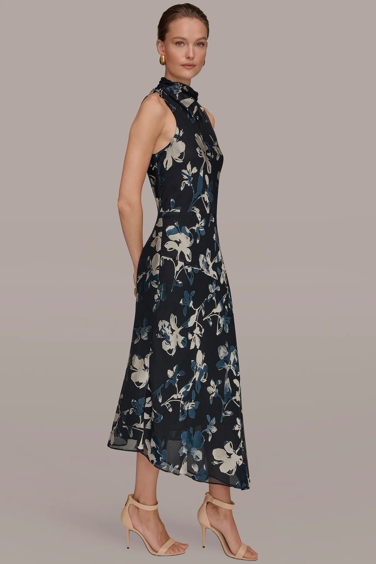 Floral Burnout Midi Dress