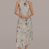 Floral Burnout Midi Dress