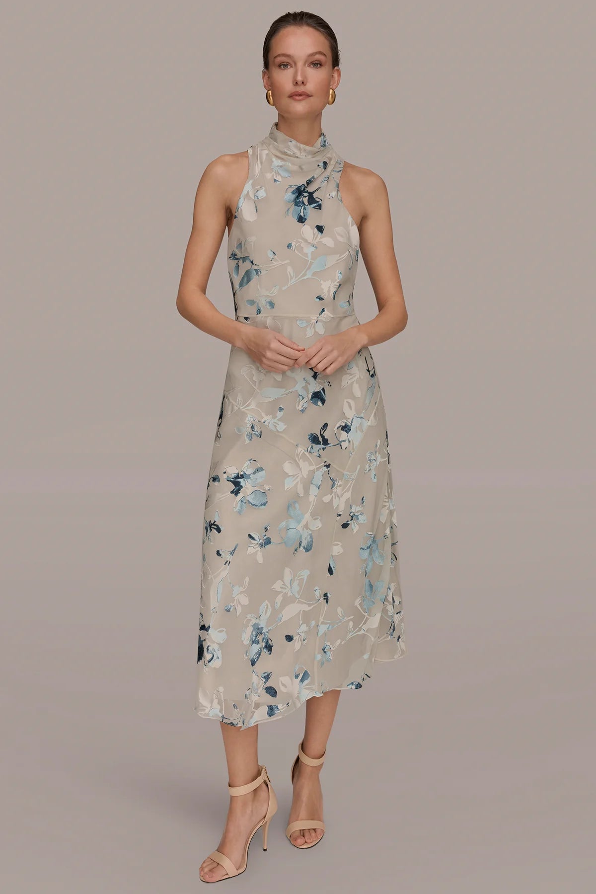 Floral Burnout Midi Dress