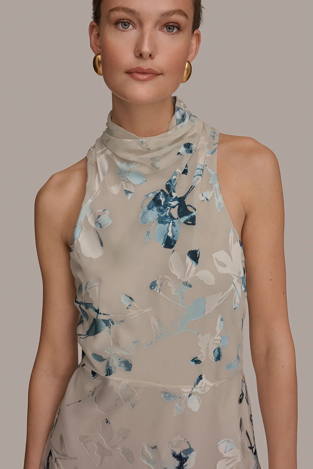Floral Burnout Midi Dress