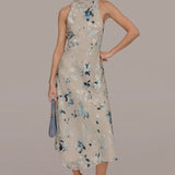 Floral Burnout Midi Dress
