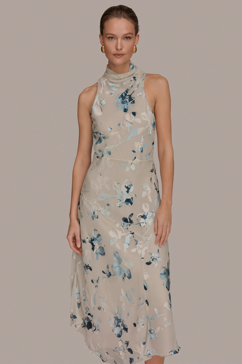 Floral Burnout Midi Dress