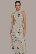 Floral Burnout Midi Dress