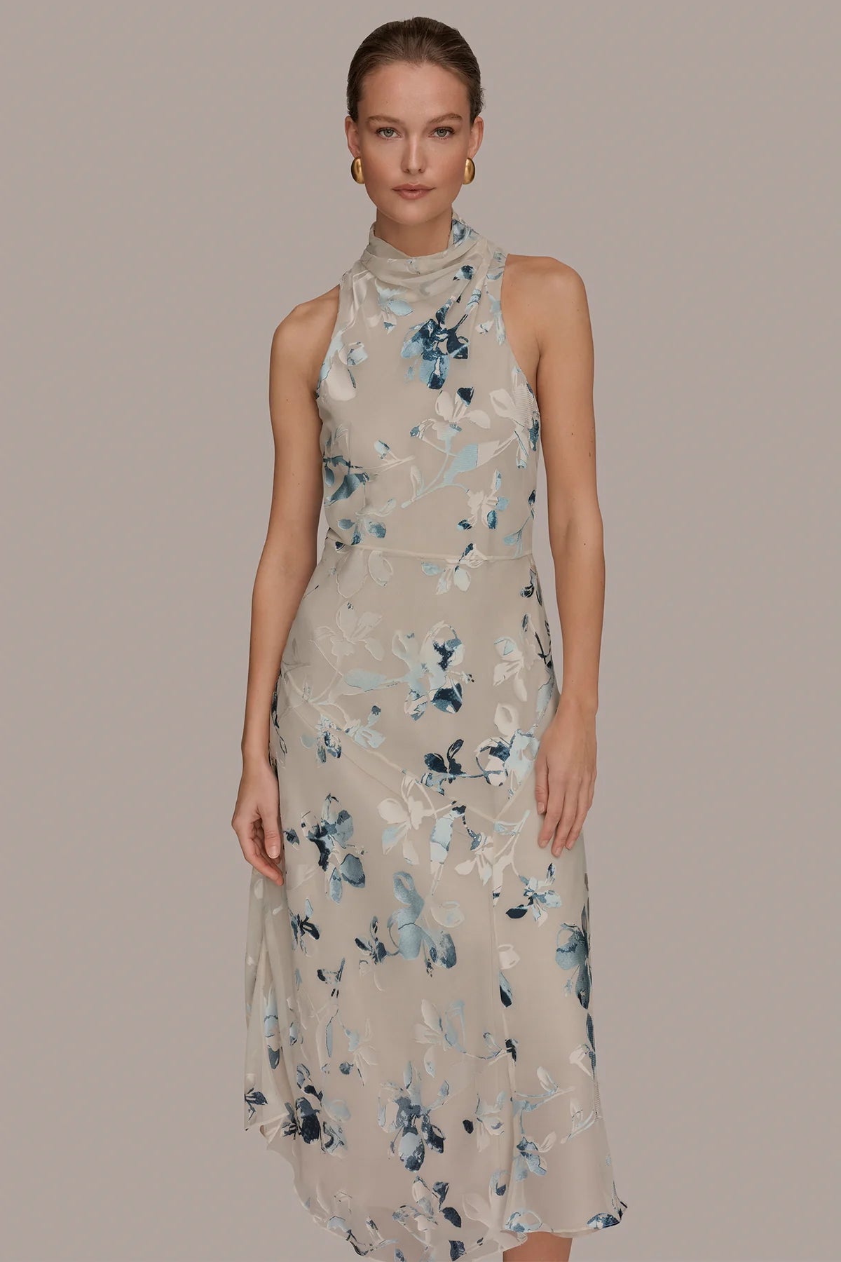 Floral Burnout Midi Dress