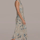 Floral Burnout Midi Dress