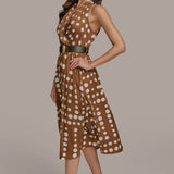 Polka Dot Halter Midi Dress