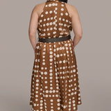 Polka Dot Halter Midi Dress