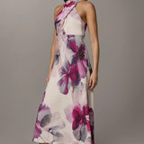 Cross Front Halter Midi Dress