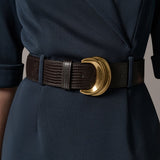 Belted Notched Lapel Blazer Dress