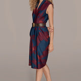 Floral V Neck Sheath Dress