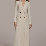 Double Breasted Maxi Coat Dress